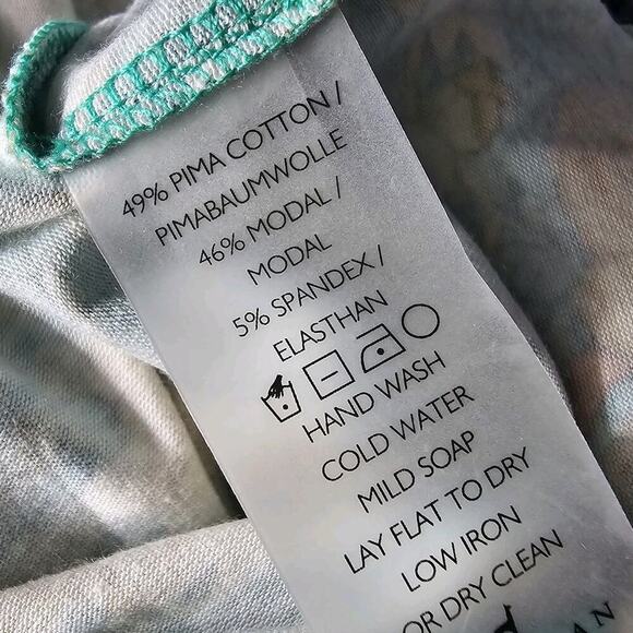 Peruvian Connection Jade Garden Tiered Sleeveless Pima Cotton Blend Size Small - Picture 11 of 11